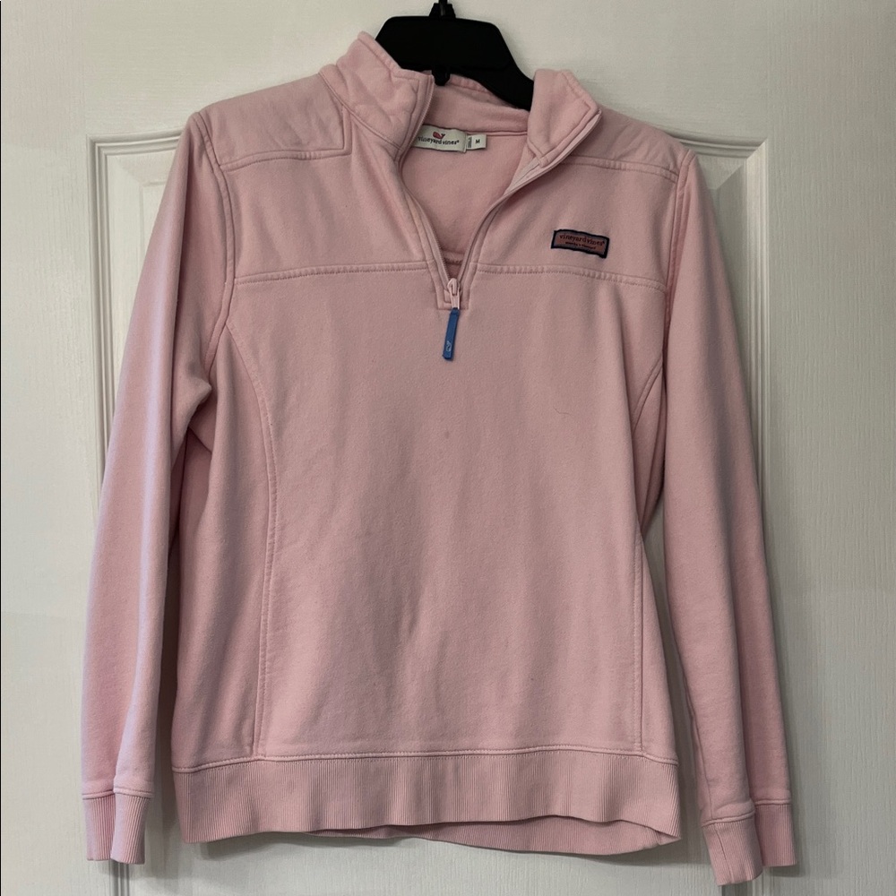 Vineyard Vines Light Pink Quarter-Zip Sweatshirt